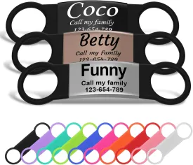 TagME Dog Tags Personalized for Pets, Silent Slide On Dog Name Tag, 10 Colors and 3 Fonts, Engraved ID Tag for Medium Collar and Harness