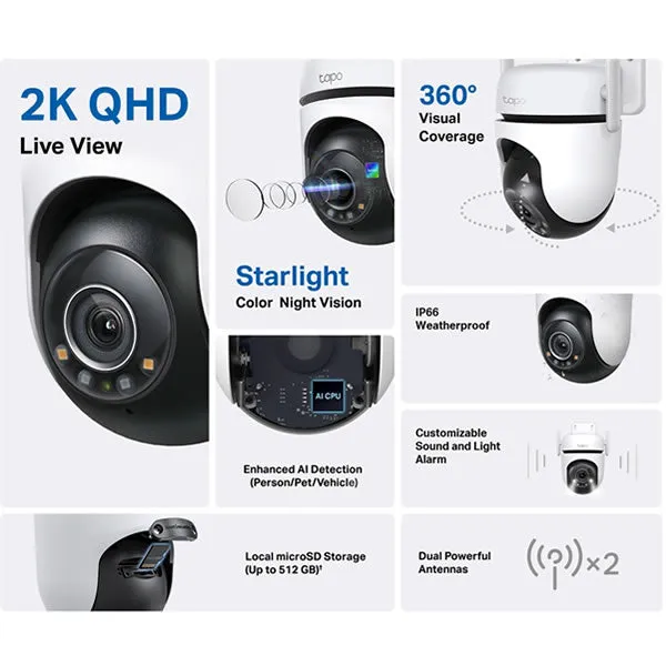 TAPO C520WS | Outdoor Pan/Tilt Security Wi-Fi Camera