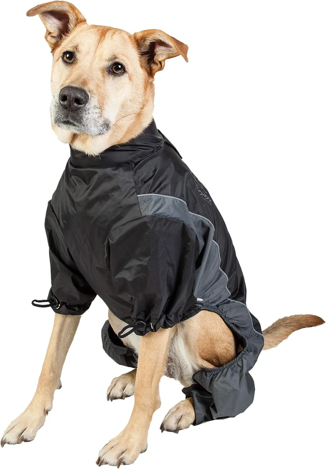 TOUCHDOG 'Quantum-Ice' Full Body Bodied Adjustable and 3M Reflective Pet Dog Coat Jacket w/ Blackshark Technology, Medium, Black, Grey