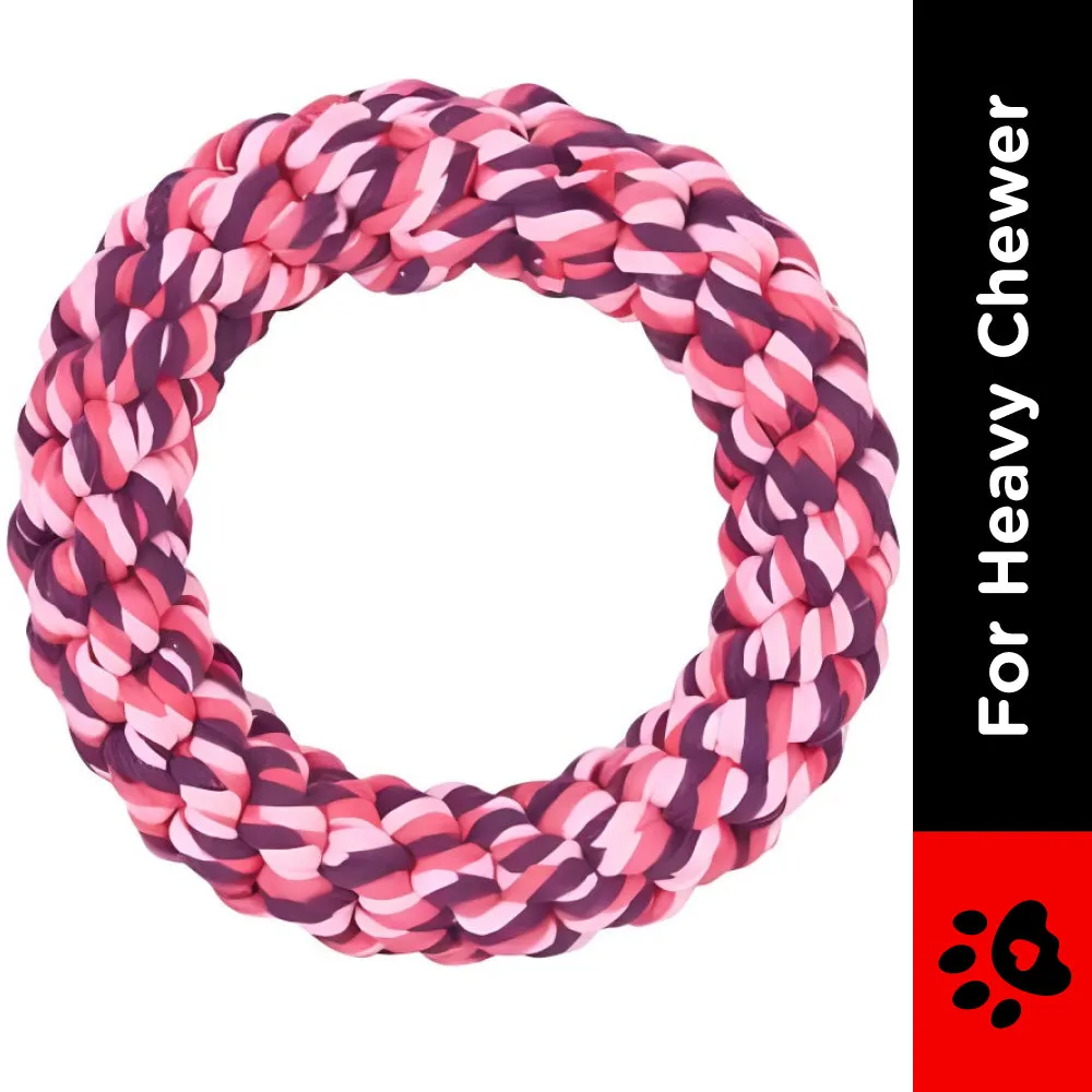 Trixie Rope Ring Toy for Dogs (Pink)