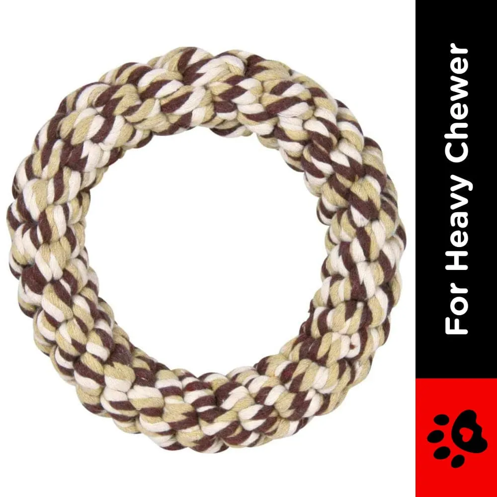 Trixie Rope Ring Toy for Dogs (Yellow)