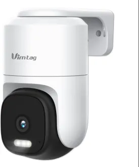 VIMTAG POE Security Camera Outdoor 2.5K/4MP only for POE LAN Switch or NVR with Pan/Tilt/Spotlight/Night Vision/2-Way Audio/Phone App/IP/Sound/Motion/Human Detection for Home Security