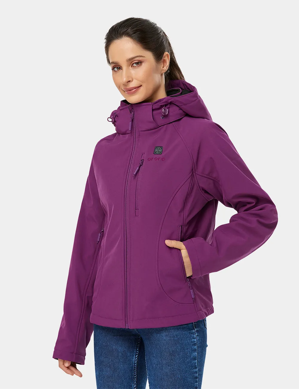 Women's Classic Heated Jacket - Purple & Black