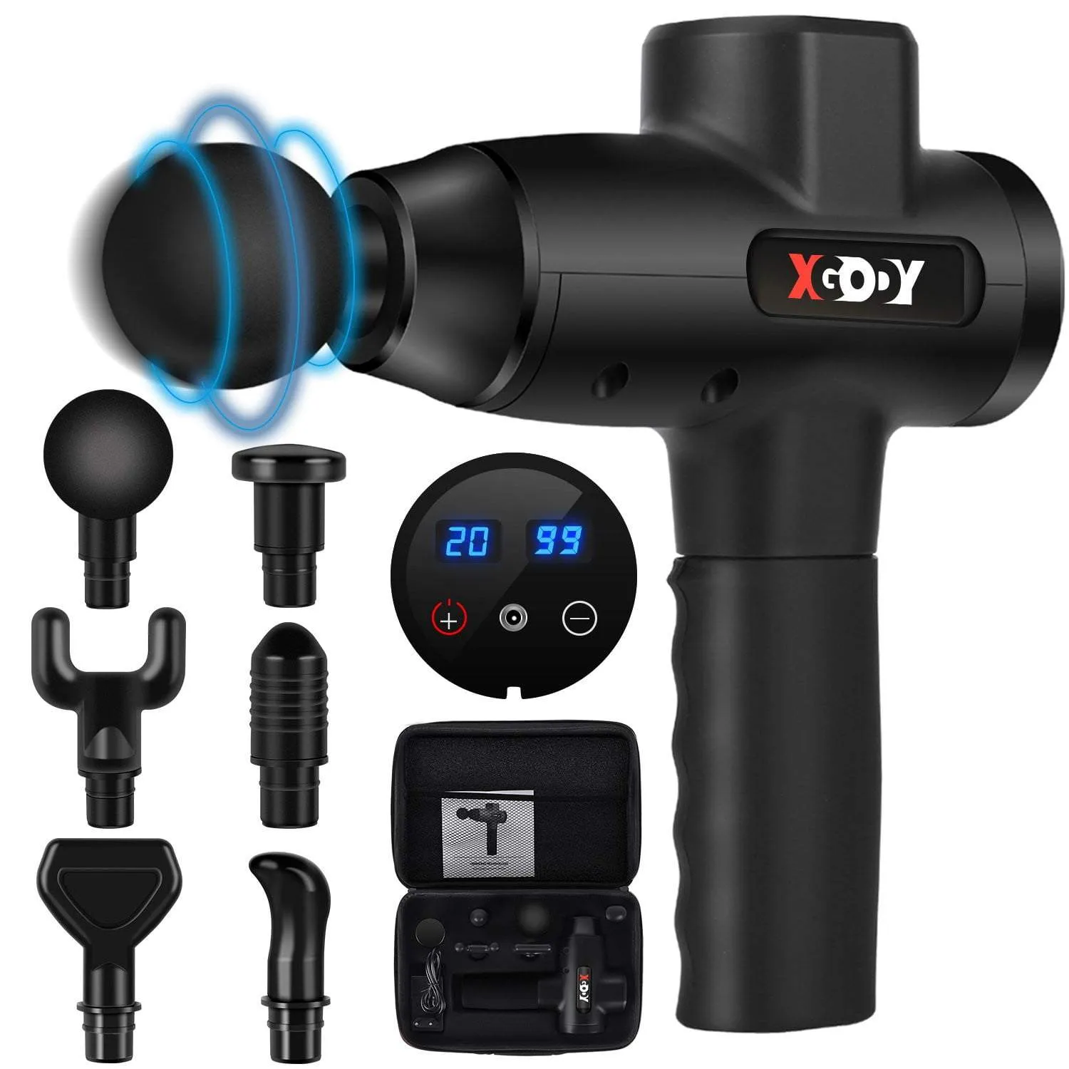 XGODY YZ01 Massage Gun Powerful Percussion Massager Deep Tissue Muscle Relaxing